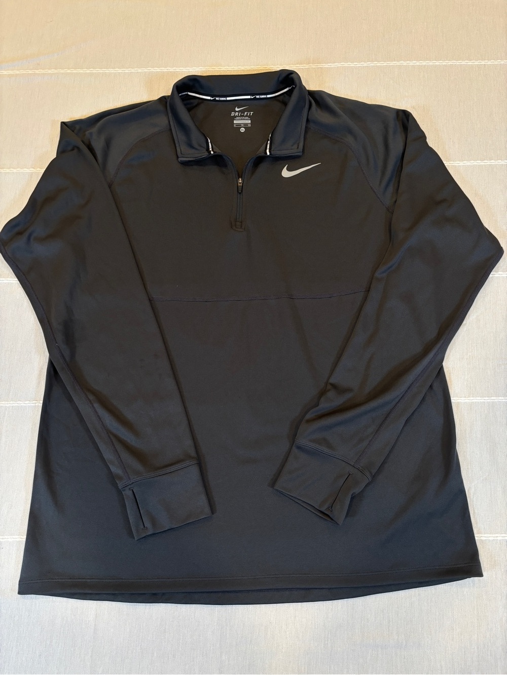 Nike Dri-FIT Running Quarter Zip Pullover Jacket XL Black Athletic Training Top